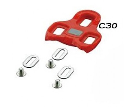 FLR C-30 Cleat Set 9 Degree Float For FLR And KEO Pedals In Red